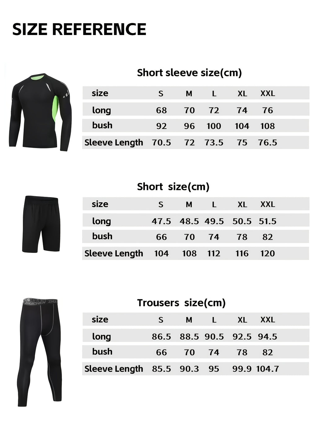 Men's 3-Piece Compression Sports Suit Quick-Dry – Moisture-Wicking Gym Running Training Outfit, High Elastic Breathable Activewear for Cycling Hiking Fitness, Grey & Fluorescent Green, S-XXL