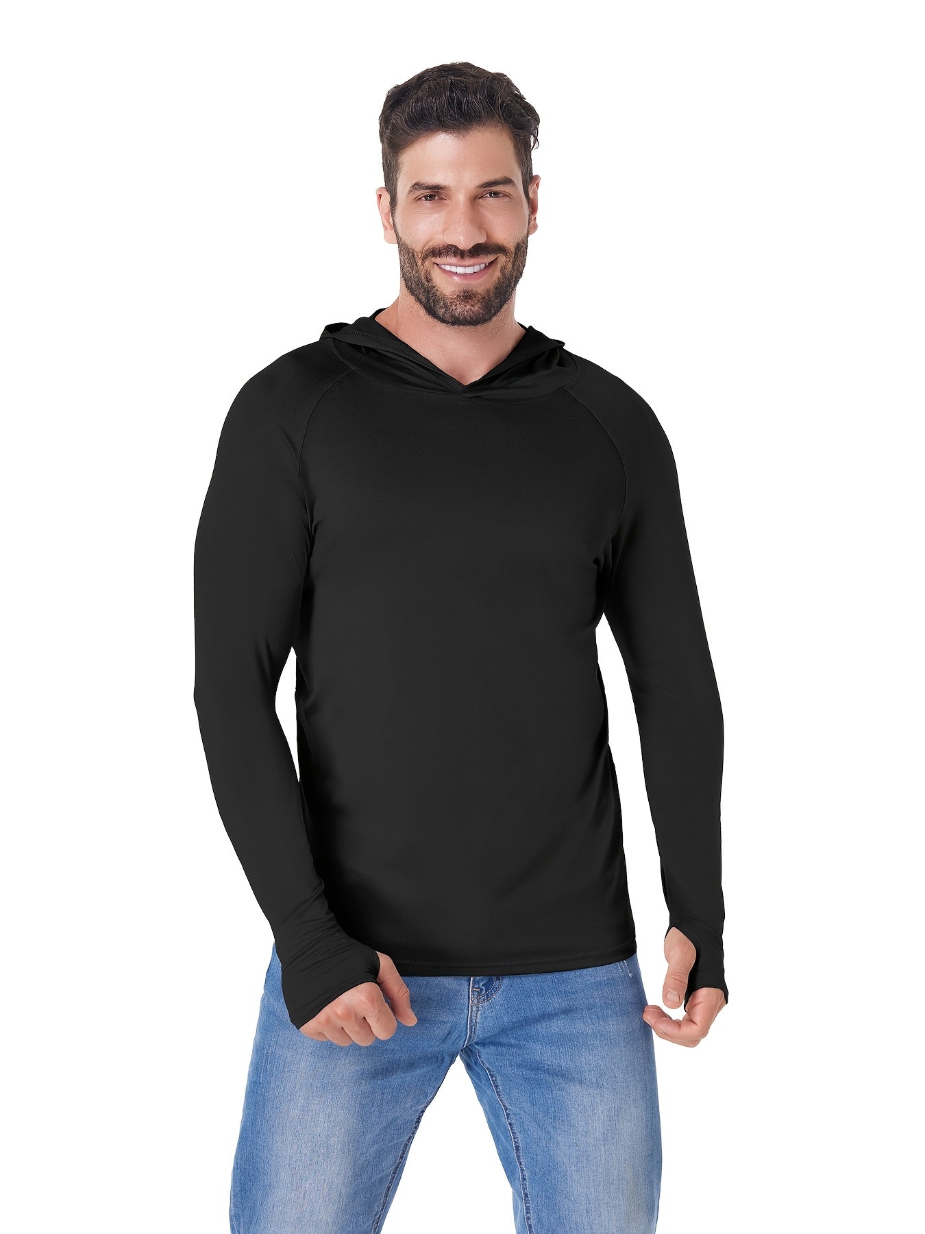 Fishing Shirts for Men 5-Pack Long Sleeve Hoodie Rash Guard UPF Sun Protection Quick-Dry Athletic Shirt S-XXL