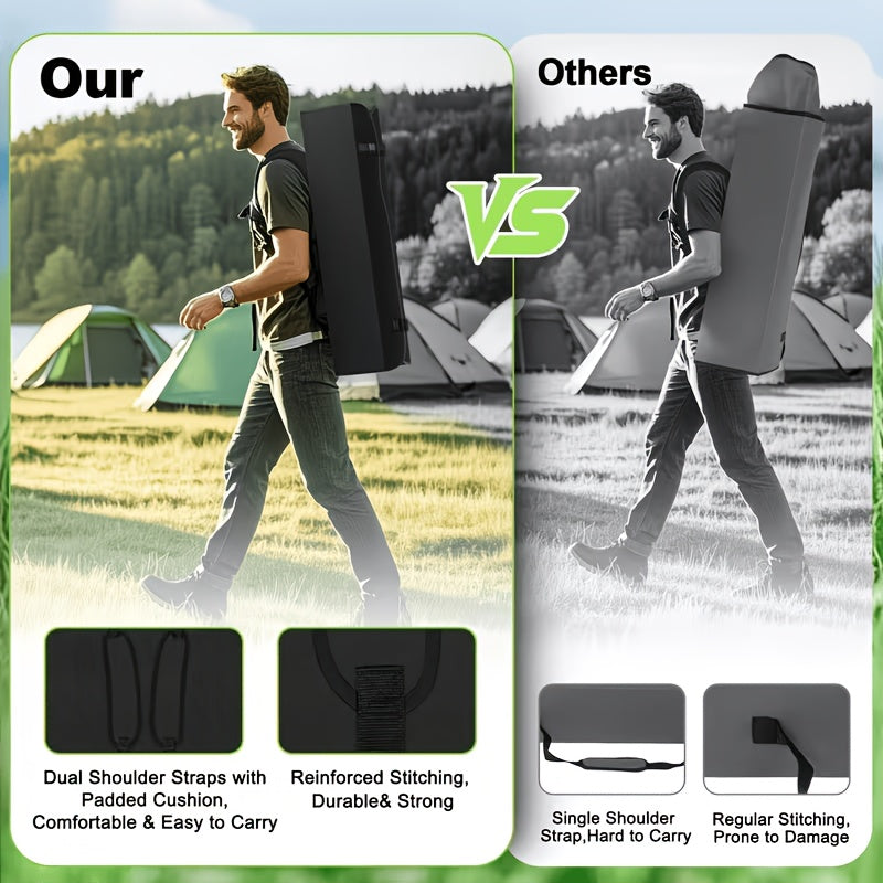 Foldable Camping Chair with Rotating Canopy & Cup Holder – 600D Oxford Cloth Outdoor Chair with Carry Bag for Beach, Picnic, Fishing, Sports Events & Backyard