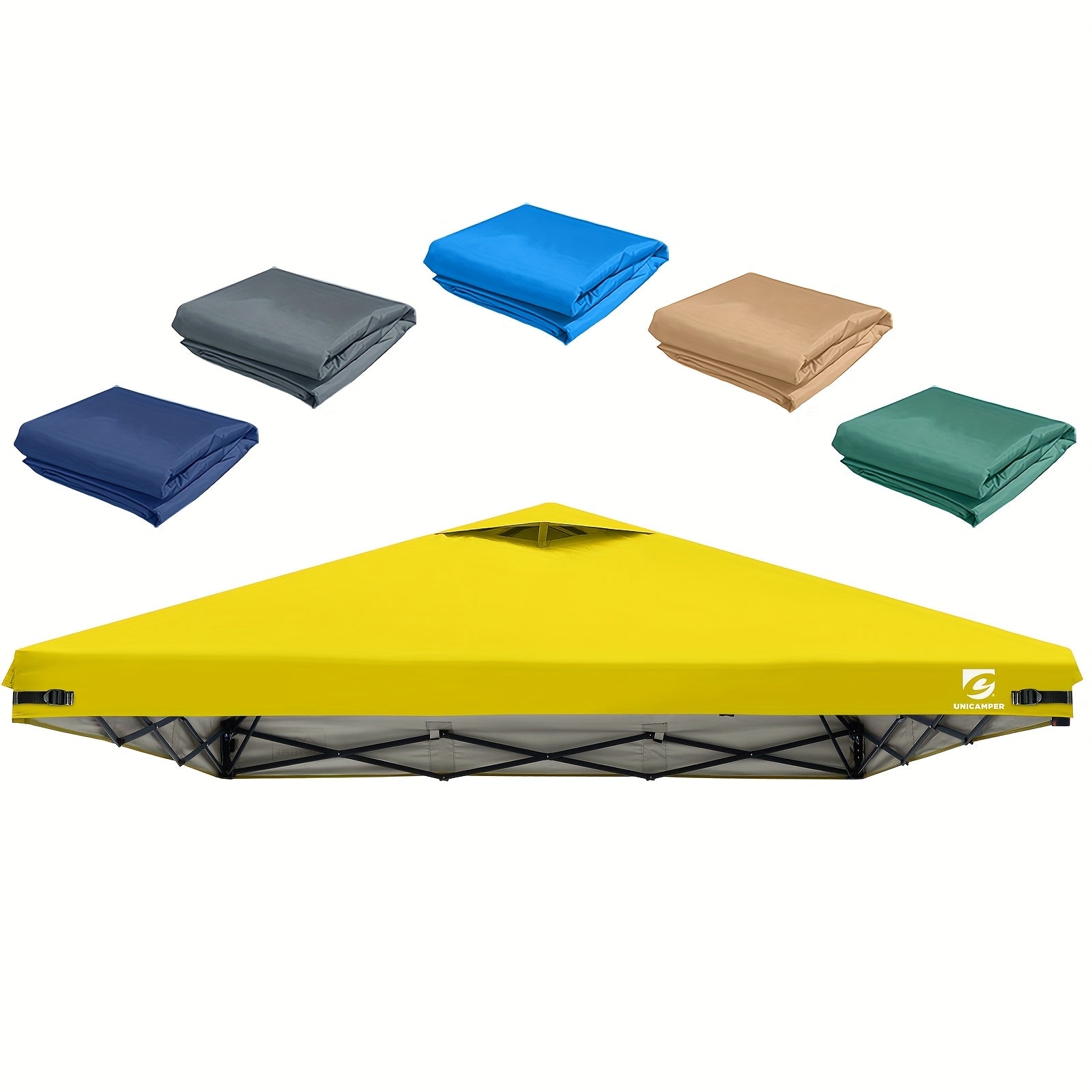 10x10 FT Canopy Replacement Top Cover Waterproof with Ventilation Ports for Straight-Leg Pop-Up Canopy Tent Outdoor Camping Patio Garden Events 11 Colors