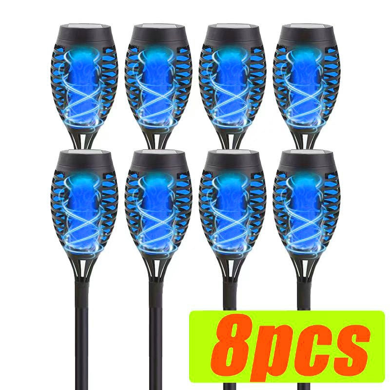 Solar Torch Lights Outdoor Flame Effect LED Garden Yard Decor Waterproof IP55 Warm White Colored 2 8 10 20 Pack