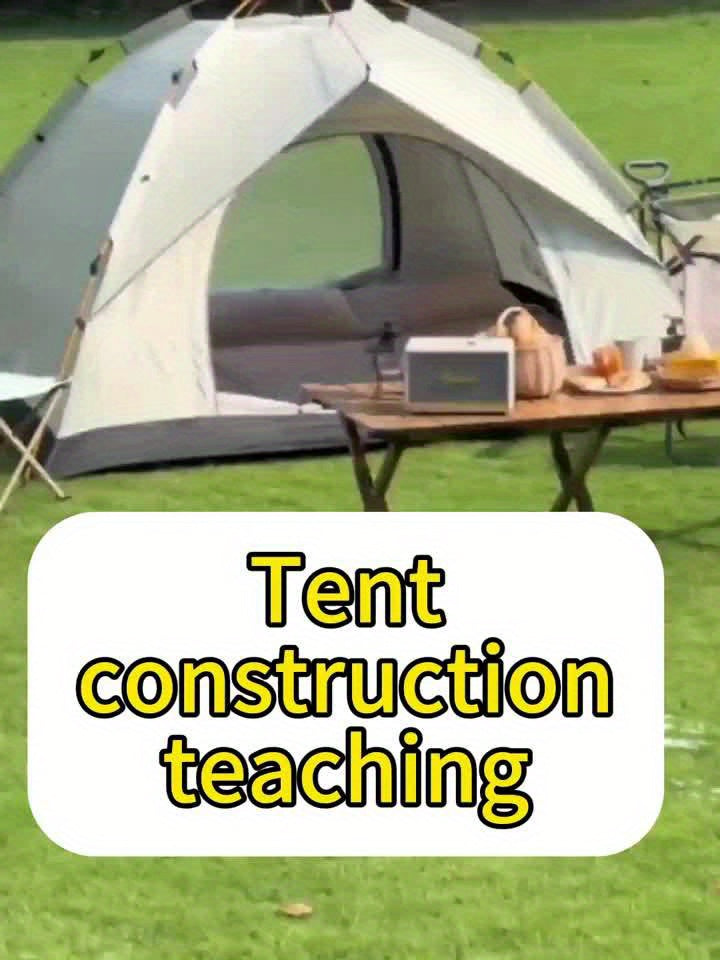 Automatic Pop-Up Camping Tent for 2-4 People – Foldable Portable Outdoor Shelter, Windproof & Sunproof with Two Doors, No Windows or Two Windows Options