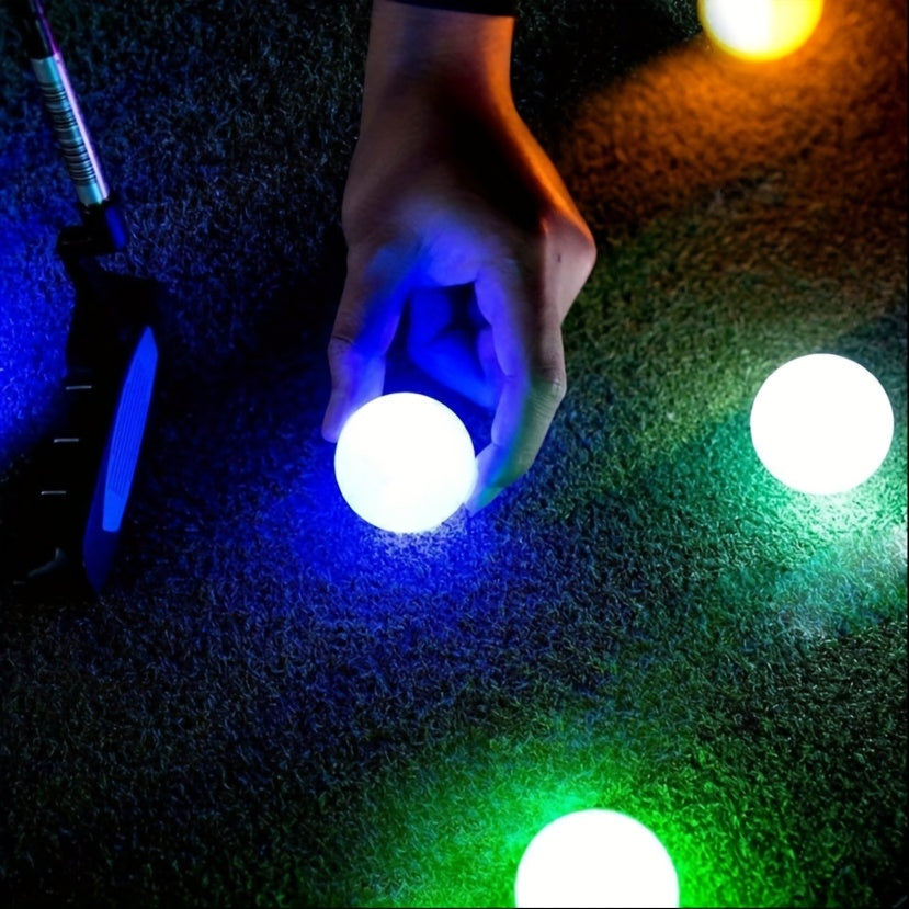 Glow in the Dark LED Golf Balls 6-Pack Night Golf - Light Up Impact-Activated Golf Balls 8-Min Glow 40hr Battery 6 Colors for Night Practice, Backyard Games, Nighttime Golf & Unique Golf Gifts