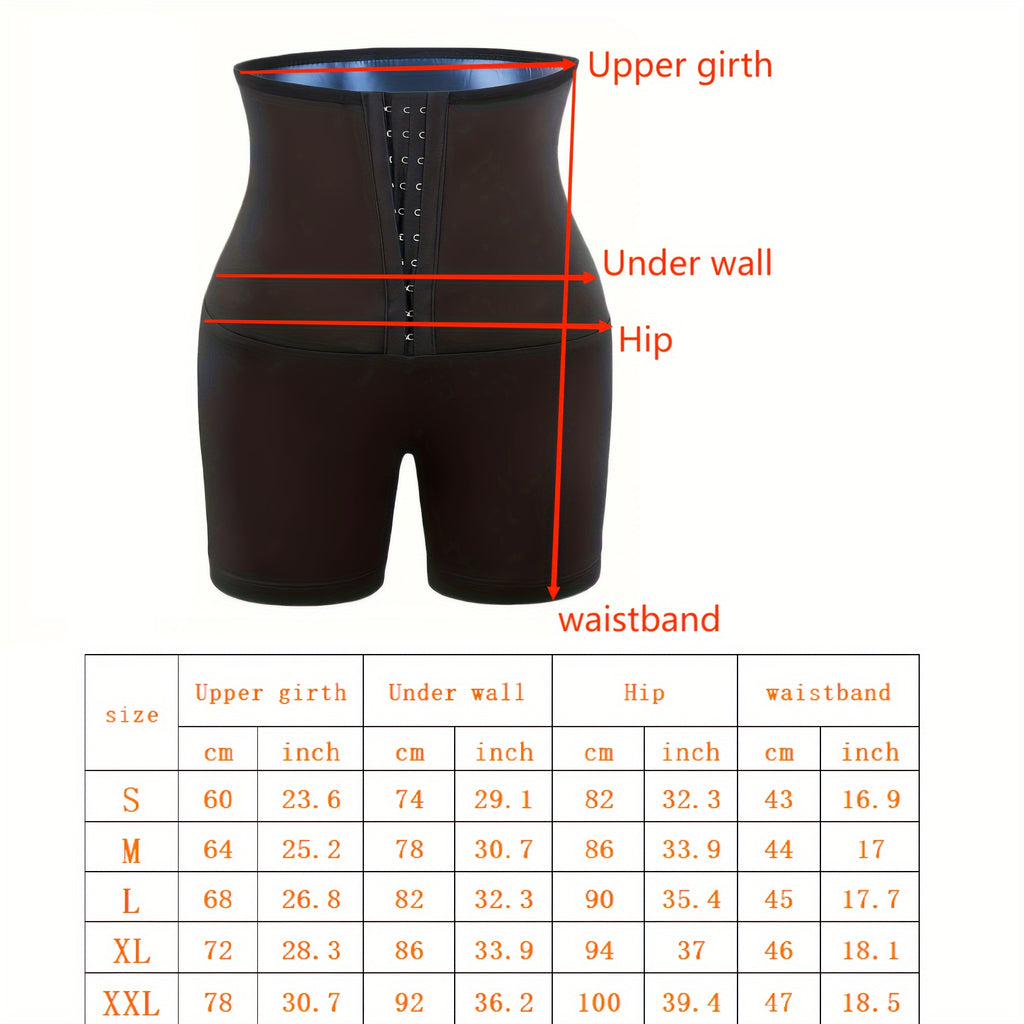 Sauna Shorts Women High Waist – Compression Heat Sweat Shaping Shorts, Slim Fit Button-Up Three-Quarter Thigh Pants for Workout & Exercise | S–XXL