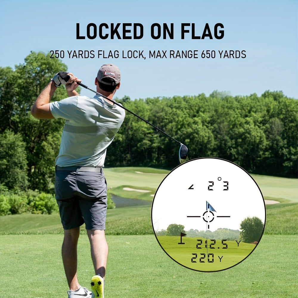 Golf Rangefinder 650 Yards – Slope Compensation Speed Height Distance Measurement Golf Mode Laser Rangefinder for Golfers