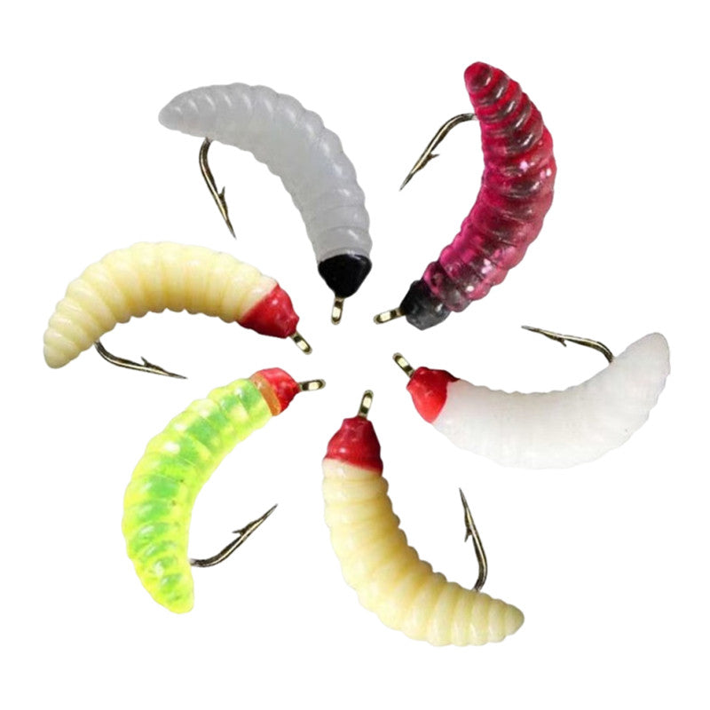 Soft Fishing Lures 30-Pack Pre-Rigged with Hooks – Mixed Bionic Swimbaits for Bass Trout Panfish Perch Crappie Freshwater Saltwater Lifelike Soft Plastic Artificial Bait Kit with Worms Grubs Paddle Tail Creature Baits