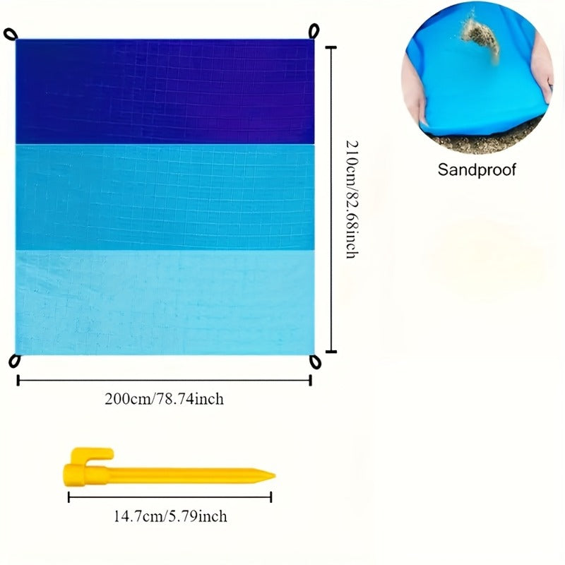 Sand Free Beach Blanket Extra Large 82x78 Inch for 4-7 People Anti-Sand Waterproof Picnic Mat – Lightweight Outdoor Mat for Beach Camping Hiking