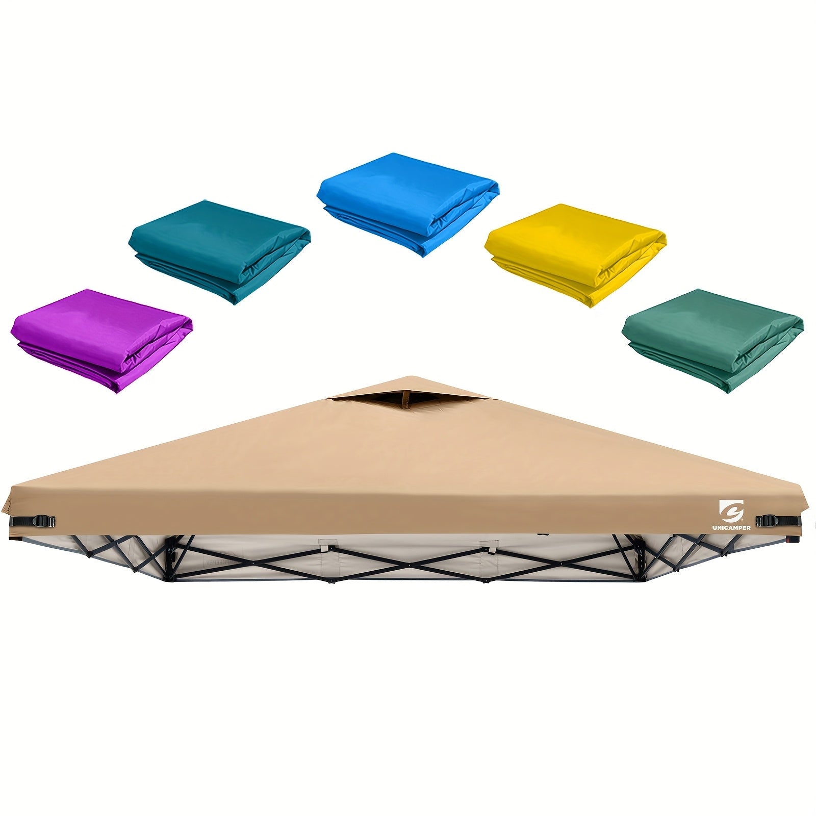 10x10 FT Canopy Replacement Top Cover Waterproof with Ventilation Ports for Straight-Leg Pop-Up Canopy Tent Outdoor Camping Patio Garden Events 11 Colors