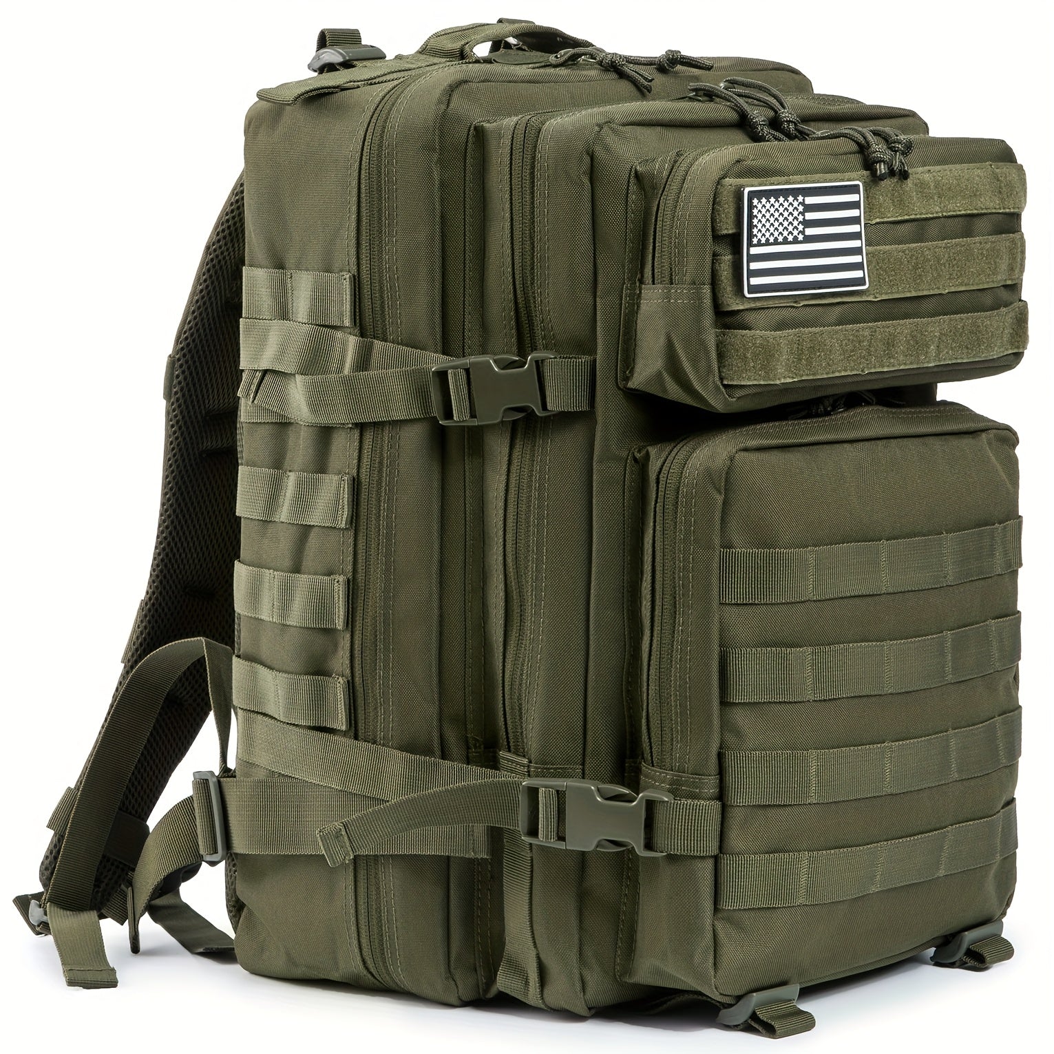 Large Tactical Travel Backpack Carry-On Approved Laptop Compartment Heavy Duty Rucksack Multiple Pockets 13 Colors Hiking Camping School Work Men Women 45L