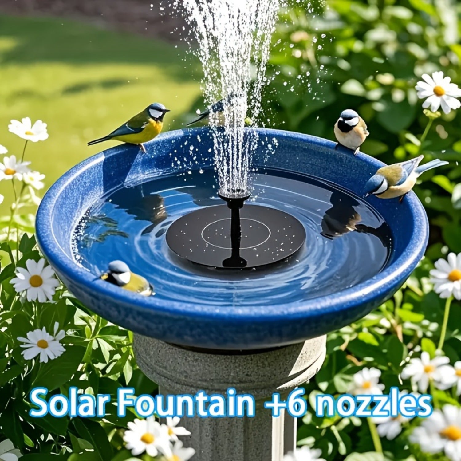 Solar Powered Fountain for Garden Pond & Bird Bath – Outdoor Water Feature with Durable Plastic Design for Pool, Courtyard, Rockery & Terrace Decor