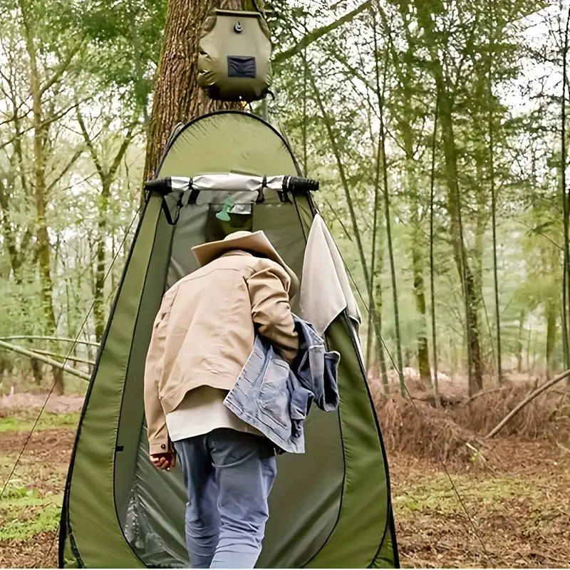 2-Pack Pop-Up Privacy Shower Tent with 5-Gallon Solar Shower Bag – Portable Camping Shower Set, Waterproof Instant Setup for Hiking, Fishing, Beach & Outdoor Use