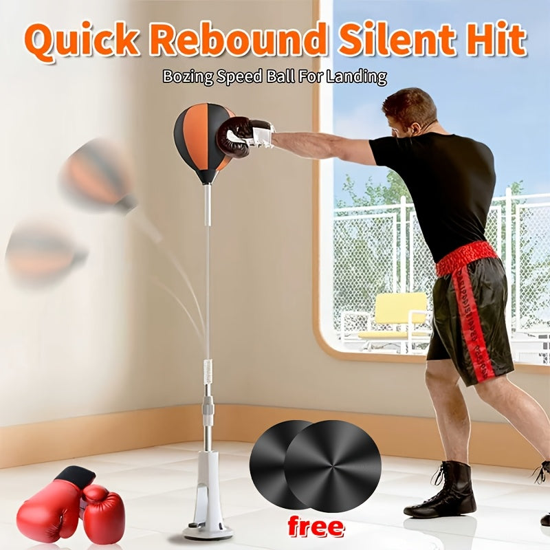 Reaction Punching Ball for Boxing Training Speed Bag with Suction Cup Adhesive Base Adjustable Indoor Reflex Ball for Adults Youth Fitness Home Gym Workout