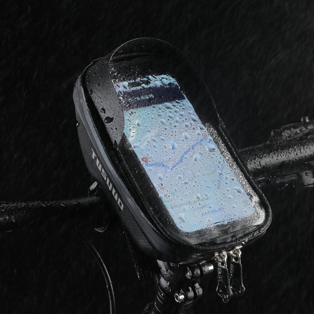 Waterproof Bike Handlebar Bag Phone Mount Front Frame Cycling Storage Bag Fits 8 Inch Phones Touch Screen Window Reflective Strip Mountain Road Gravel E-Bike