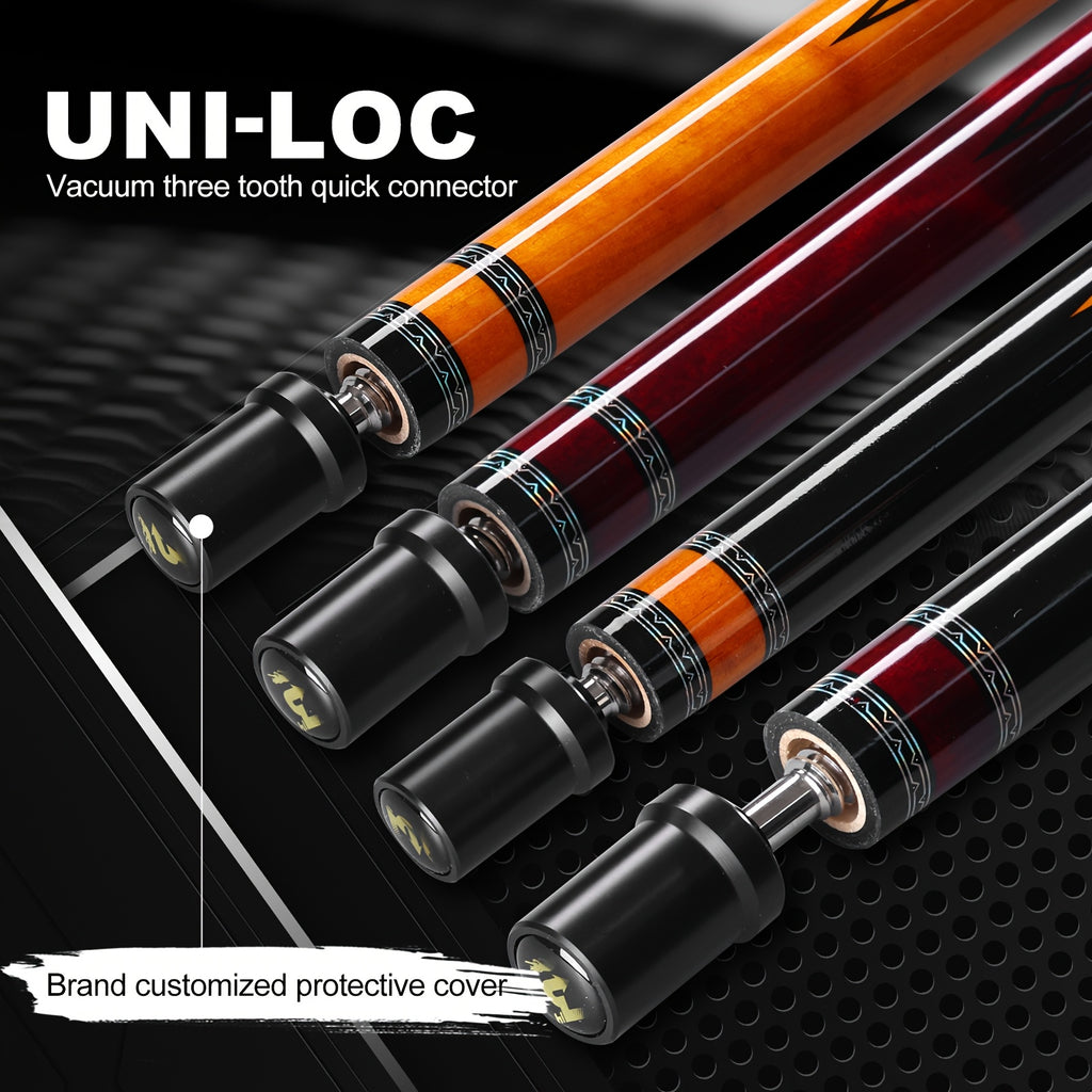 Carbon Fiber Pool Cue 58 Inch Professional Billiard Cue Stick Low Deflection 12.5mm Tip 3/8x8 Pin Joint Leather Grip – PREDAIDR SP Series Billiards Cue for Pool Players