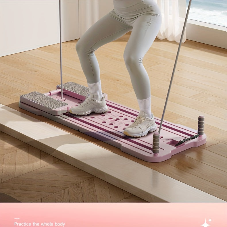 9-in-1 Portable Pilates Reformer Board – Multifunctional Ab Wheel Push-Up Exercise Equipment for Home Gym Full Body Core Training Muscle Toning, Gift for Her Him