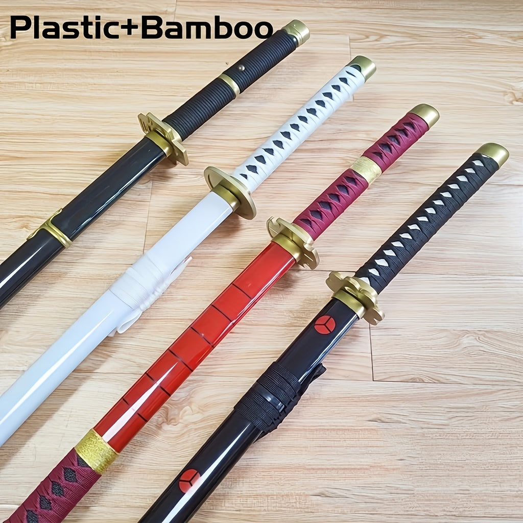 Bamboo Katana Sword 40 Inch Full Size Unsharpened Wooden Samurai Blade – Anime Cosplay Ninja Prop Practice Training Japanese Sabre Gift Kids Adults