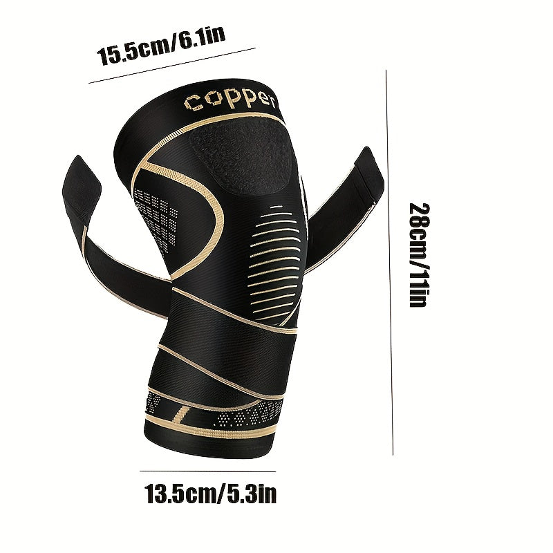 Copper Fiber Compression Sleeve 2 Pack – Elastic Breathable Knee & Elbow Pads for Cycling, Running, Hiking, Fitness & Ball Sports, Closed-Type Joint Support, Sizes S-XL