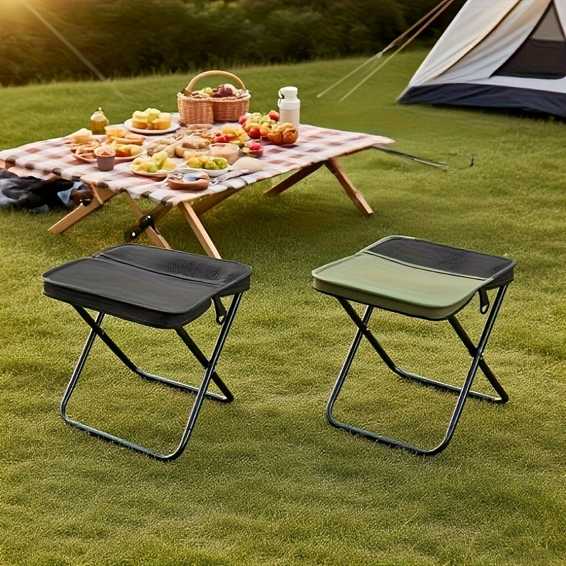 Portable Folding Camping Chair with Backpack Straps – Lightweight Alloy Frame, Mesh Storage Bag, Compact Foldable Seat for Camping Fishing Picnic Hiking