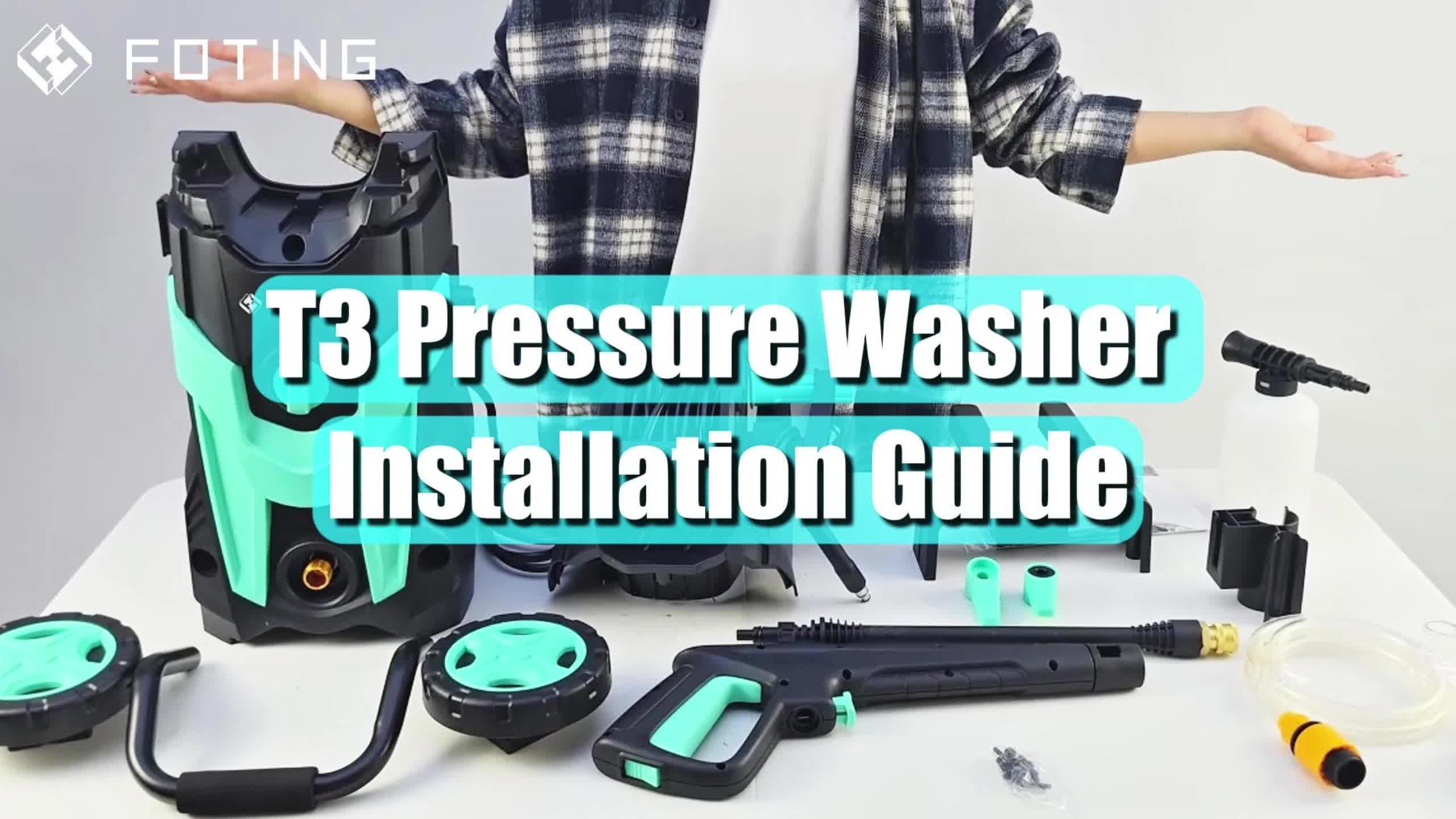 Electric Pressure Washer 4500PSI – 4 Quick-Connect Nozzles, Foam Cannon, Inlet Hose & Filter for Car Washing, Fence, Patio, Driveway & Home Cleaning, 3 Colors