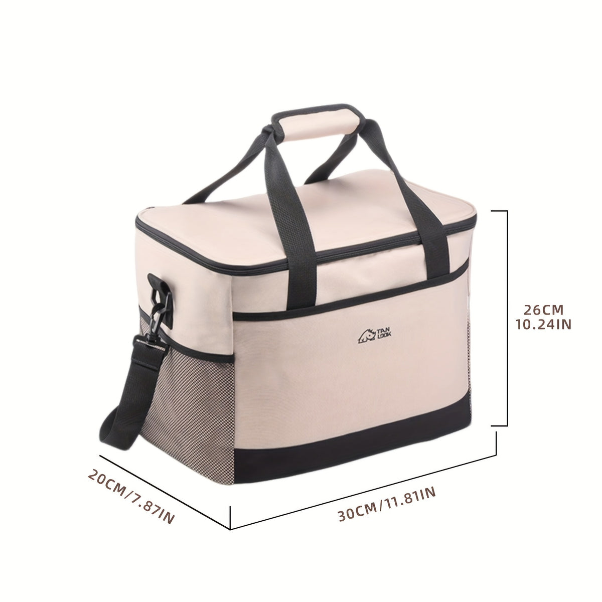 Insulated Cooler Bag Large Capacity Portable Lunch Bag for Camping Hiking Picnic Beach Car Travel Outdoor Food Storage