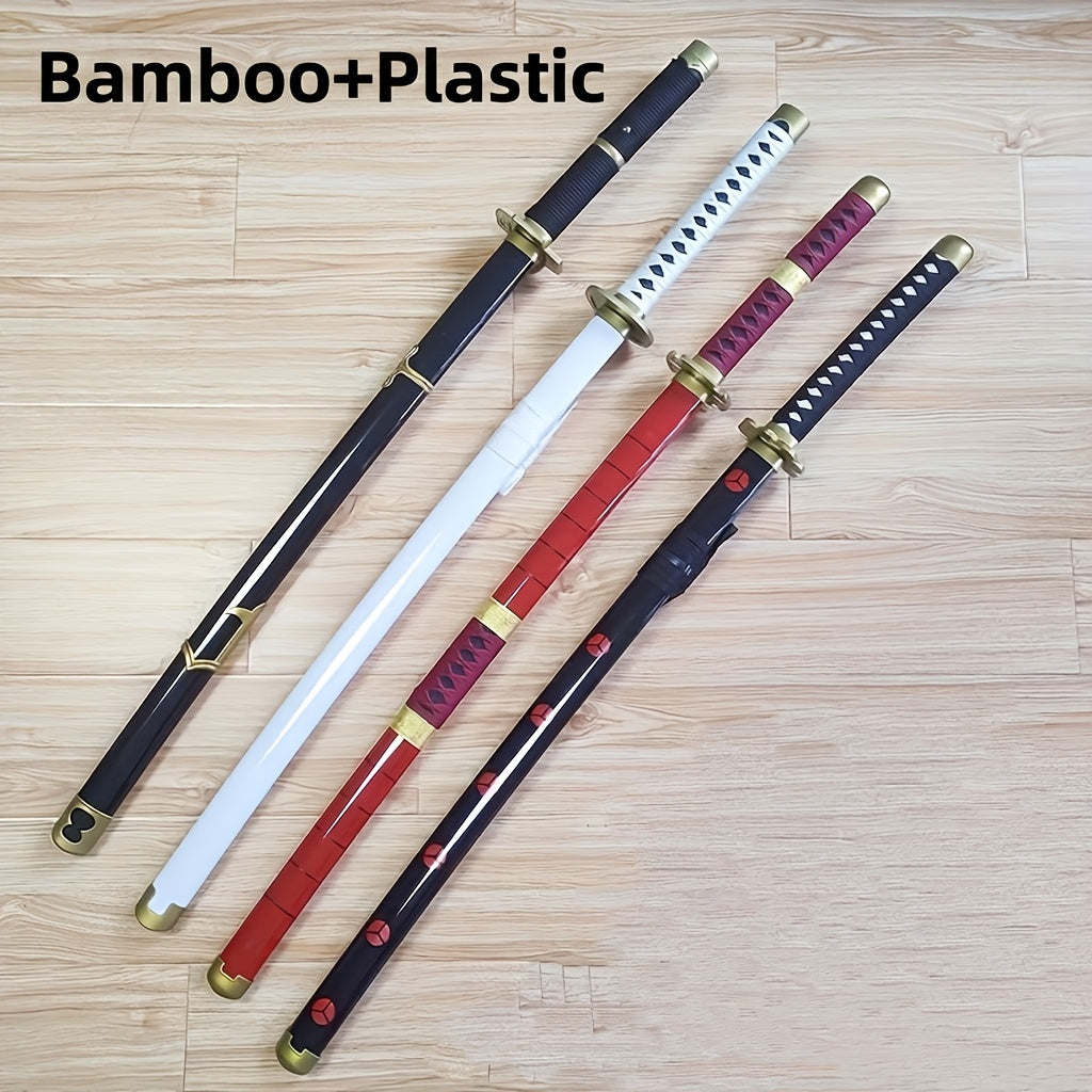 Bamboo Katana Sword 40 Inch Full Size Unsharpened Wooden Samurai Blade – Anime Cosplay Ninja Prop Practice Training Japanese Sabre Gift Kids Adults