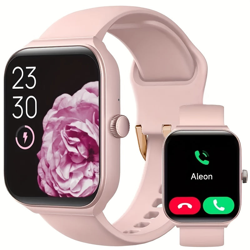 Smart Watch 1.83 Inch Screen Wireless Calling Fitness Tracker Step Counter Heart Rate Monitor Multiple Sports Modes for iPhone Android Men Women