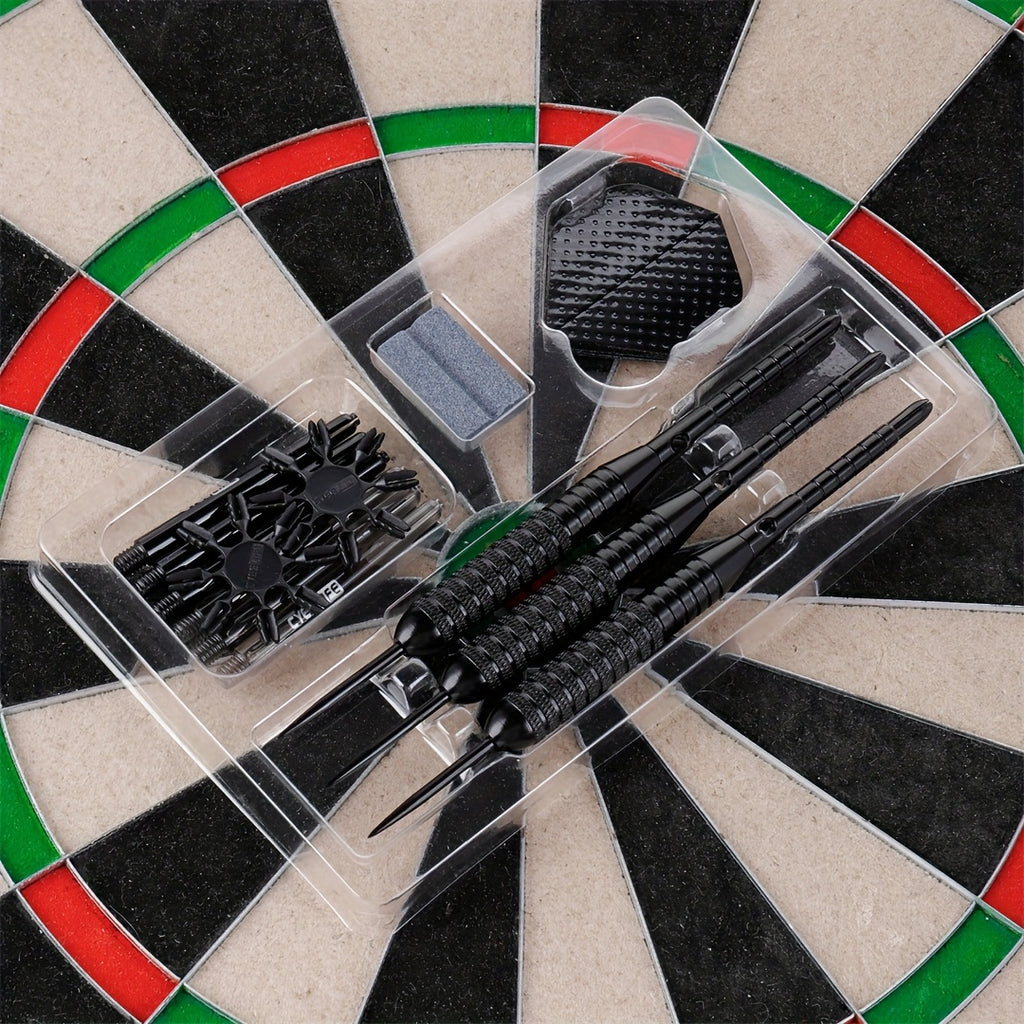 Professional Hard-Point Metal Darts 32.5g Heavy Weight Competition Dart Set Precision Steel Tip Tungsten-Style Barrel for Bristle Dartboard League Tournament Home