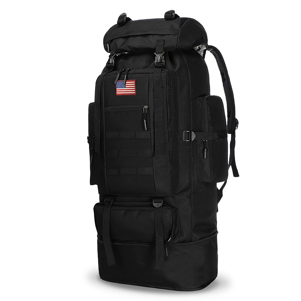 100L Tactical Camouflage Backpack – Large Capacity Hiking Rucksack with Multiple Compartments, Ergonomic Straps for Camping, Trekking, Hunting & Travel