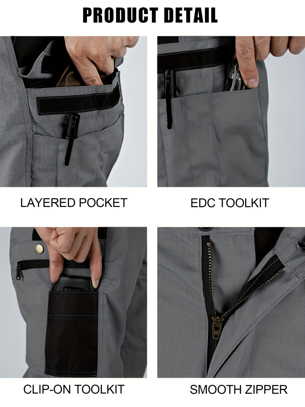 2-Pack Men's Utility Cargo Pants – Lightweight Tactical Workwear with Stretch Ripstop Fabric, Multi-Pocket Design, Sizes S-XXXL, 6 Color Combinations