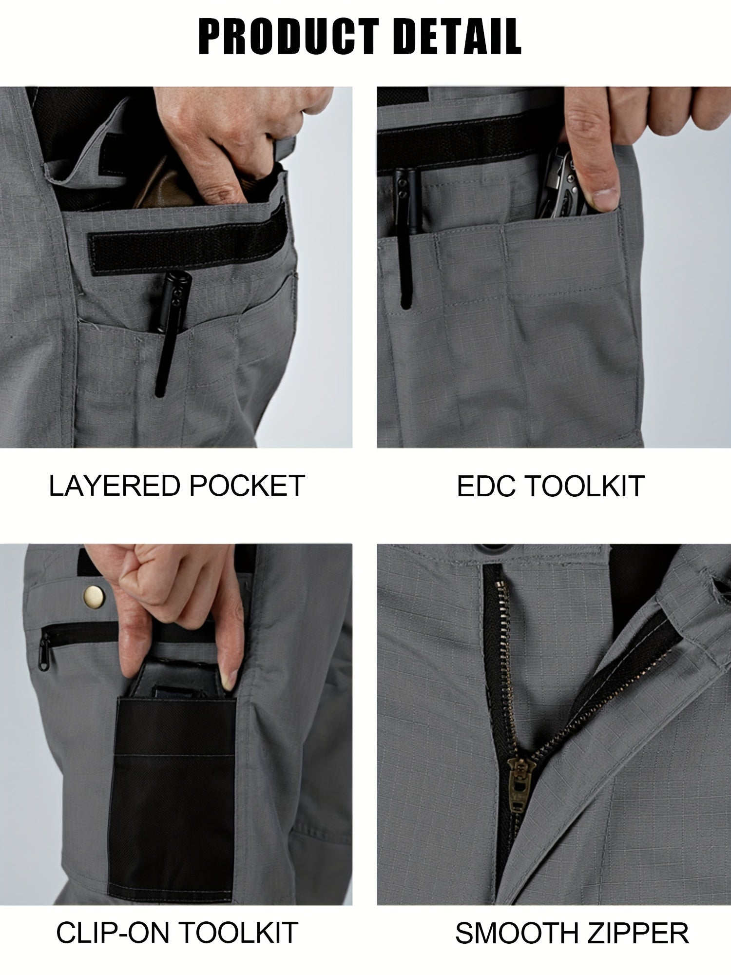 2-Pack Men's Utility Cargo Pants – Lightweight Tactical Workwear with Stretch Ripstop Fabric, Multi-Pocket Design, Sizes S-XXXL, 6 Color Combinations