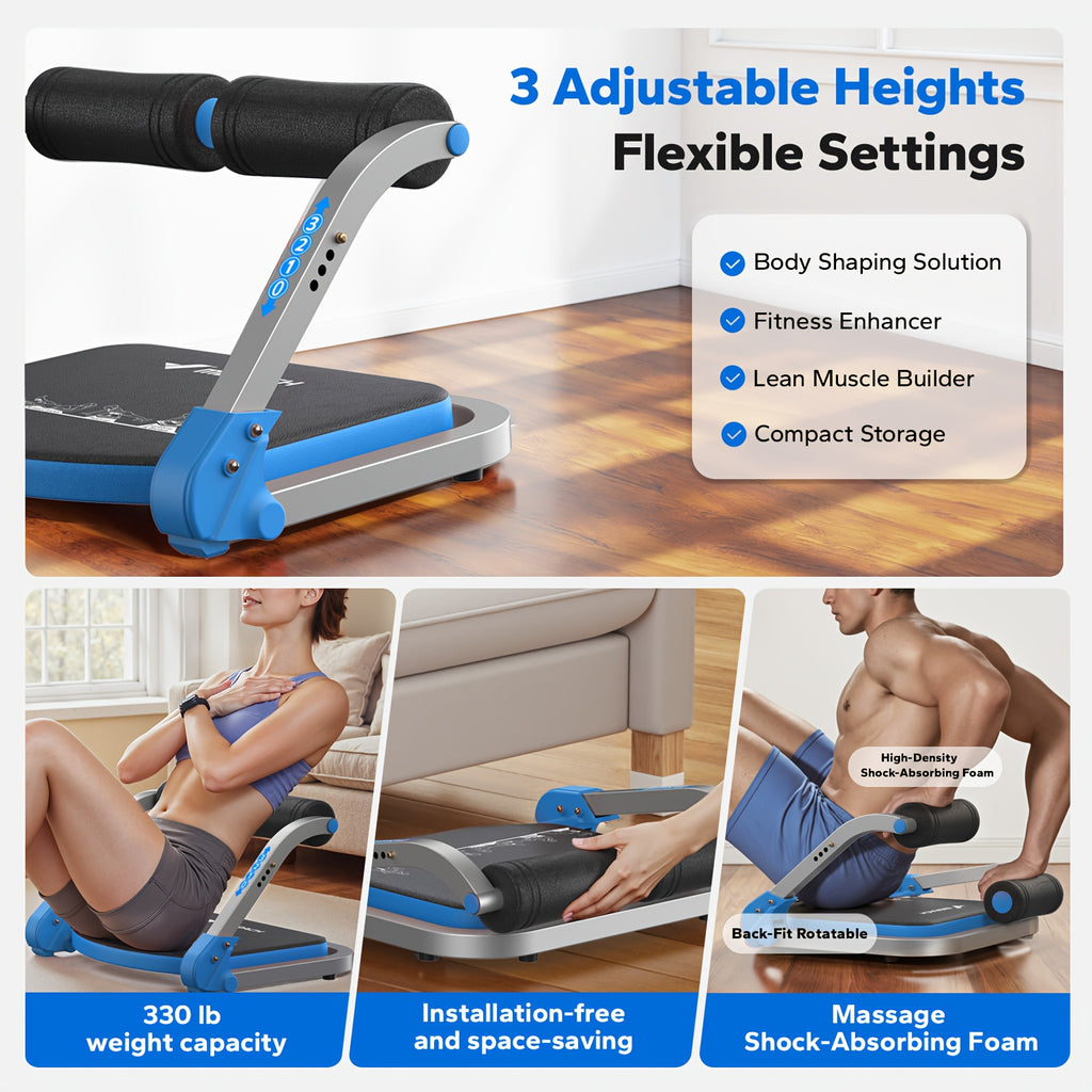 Ab Trainer Core Workout Machine – Multifunctional Abdominal Trainer for Core Strength, Waist Slimming & Belly Fat Loss, Home Gym Fitness Equipment for Men & Women