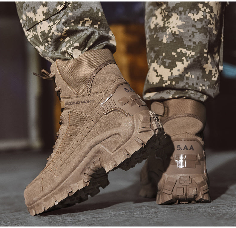 Men's High-Top Tactical Hiking Boots – Lightweight Slip-Resistant All-Season Boots for Outdoor Hiking, Hunting, Jungle & Adventure Travel, US 7-12, 3 Colors