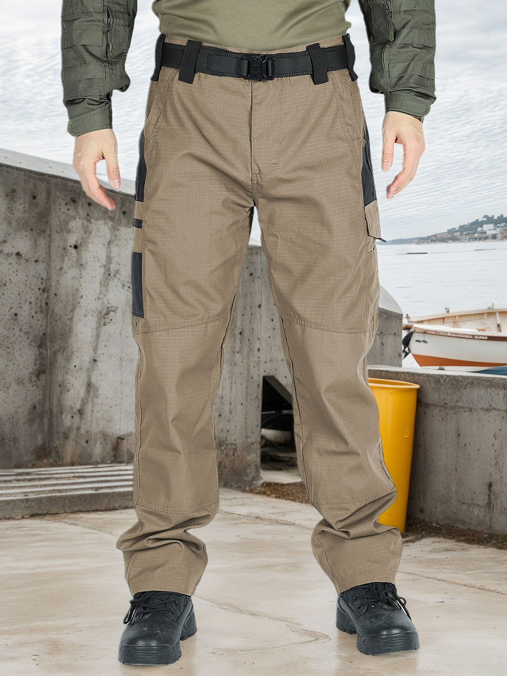 2-Pack Men's Utility Cargo Pants – Lightweight Tactical Workwear with Stretch Ripstop Fabric, Multi-Pocket Design, Sizes S-XXXL, 6 Color Combinations