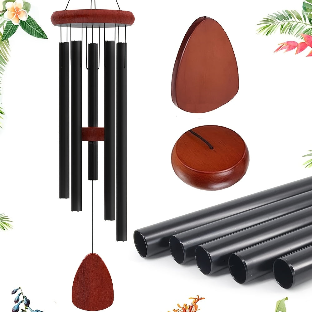 Deep Tone Wind Chime Outdoor Large Metal Tubes Soothing Sound for Garden Patio Porch Home Decor Gift