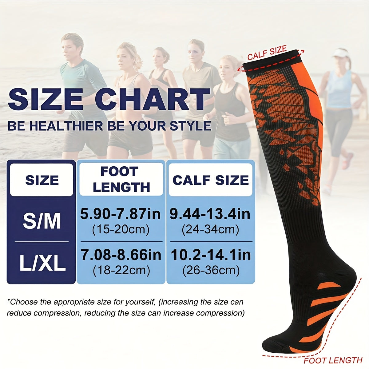 Compression Sports Socks 6-Pack Unisex Breathable Moisture-Wicking – Polyester Knit Athletic Socks for Basketball Football Running Hiking Outdoor Sports, S/M & L/XL
