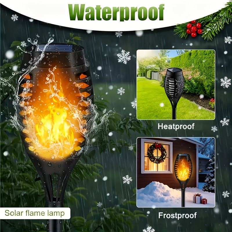 Solar Torch Lights Outdoor Flame Effect LED Garden Yard Decor Waterproof IP55 Warm White Colored 2 8 10 20 Pack