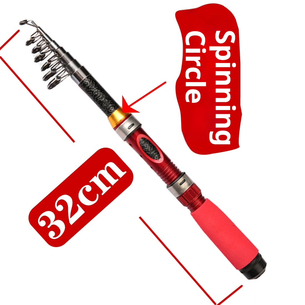 Telescopic Pen Fishing Rod Reel Combo Collapsible Pocket Mini Spinning Pole 39-90 Inch Portable Travel Camping Hiking Bass Trout Freshwater Saltwater Beginners Kids