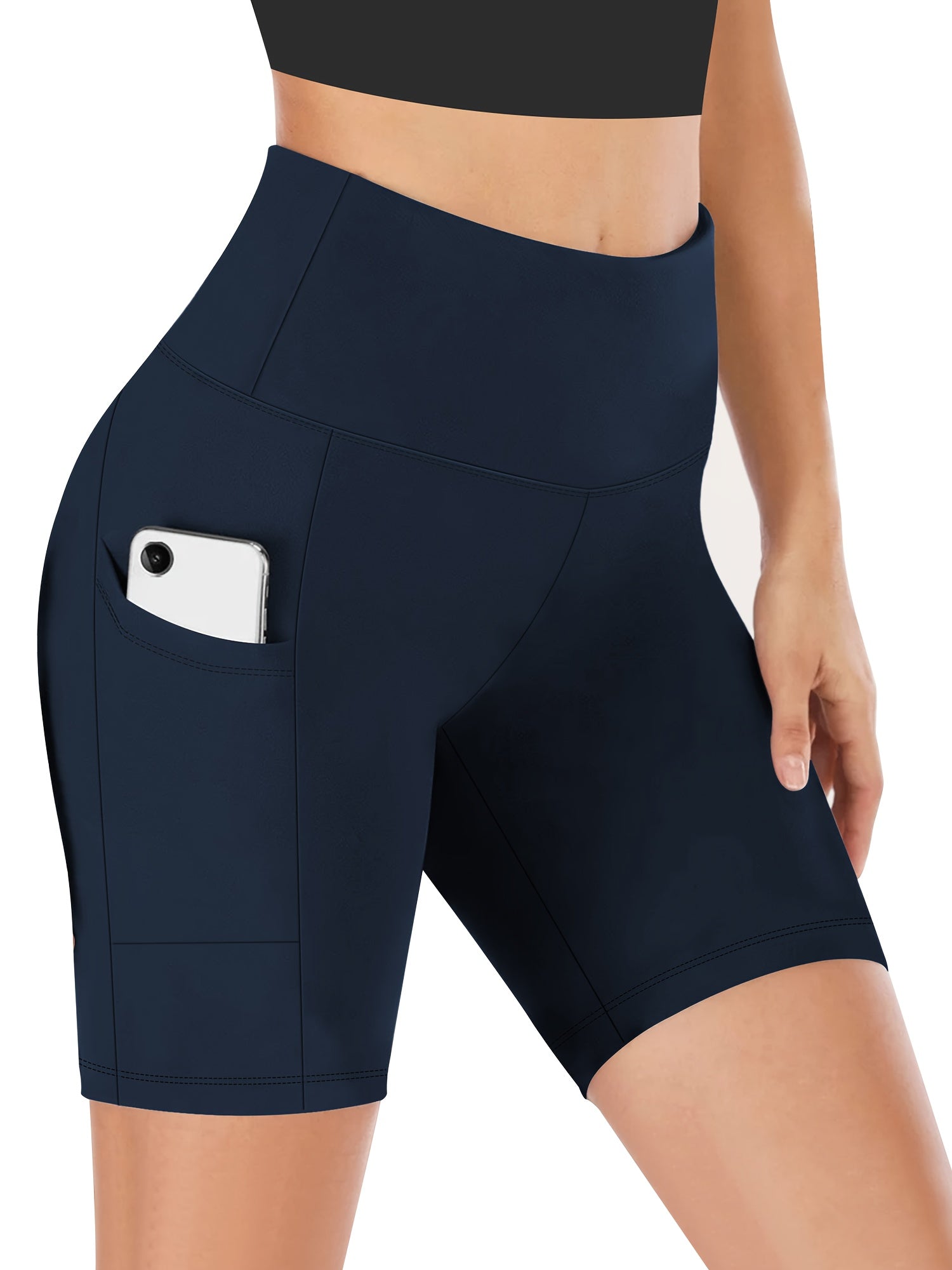 Women's High Waist Yoga Shorts – Sweat-Absorbent Elastic 5-Point Shorts for Cycling, Training & Running, Casual Summer Activewear, M-XXL