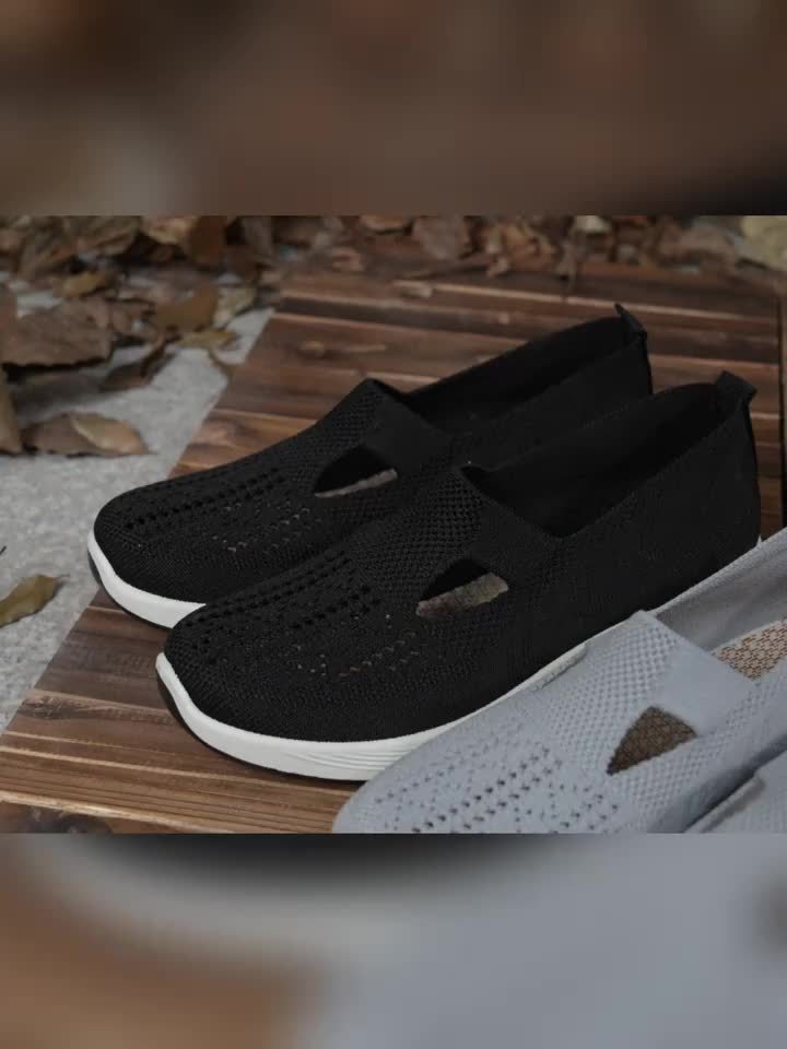 Women's Orthopedic Knitted Breathable Slip-On Shoes Arch Support – Walking Running Casual Sneakers 12 Colors US 2.5-10.5