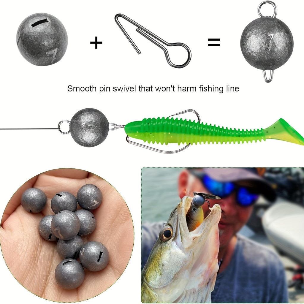 Fishing Tackle Kit 306 & 84 Pcs – Hooks Sinkers Bobbers Jig Heads Beads Swivels Snaps with Tackle Box for Freshwater & Saltwater Fishing