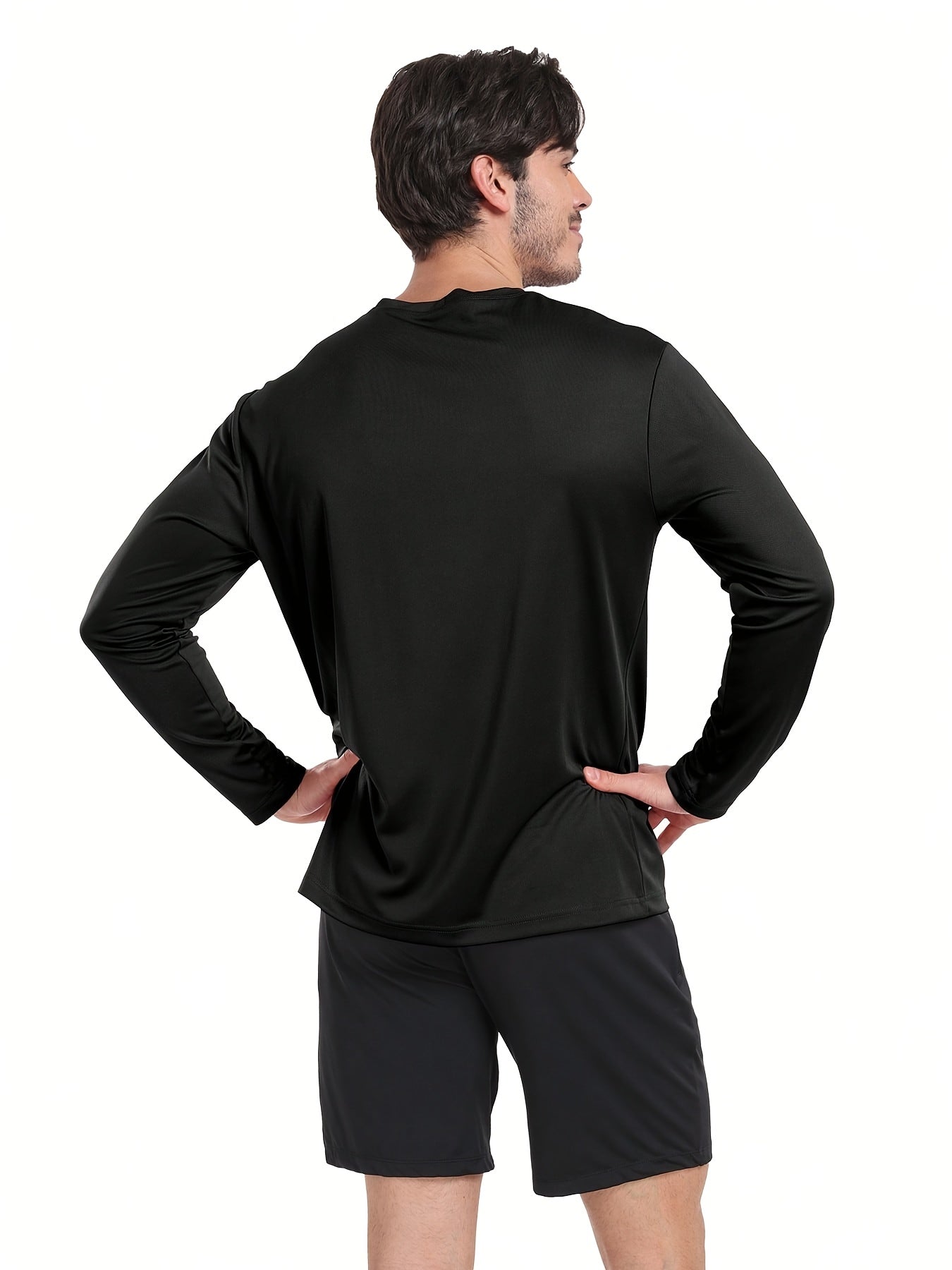 Quick-Dry Long Sleeve Sports T-Shirts for Men 5-Pack – Breathable Moisture-Wicking Athletic Workout Shirts Running Gym Training S-XXL