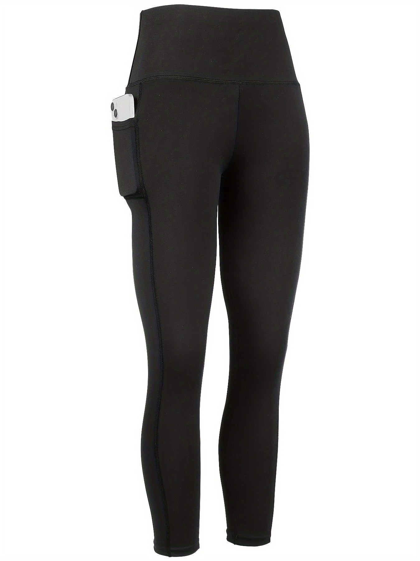 High Waisted Yoga Pants for Women with Pockets High Stretch Solid Color Athletic Leggings for Running Gym Workout Training XS-XXL