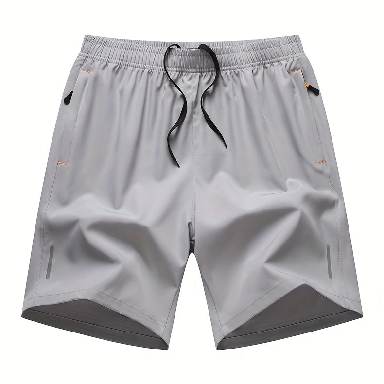 Men's Athletic Shorts 4-Pack – Quick-Dry Breathable Loose Fit Gym Running Shorts with Zipper Pockets Drawstring Waist for Cycling Basketball Tennis Beach Outdoor Sports