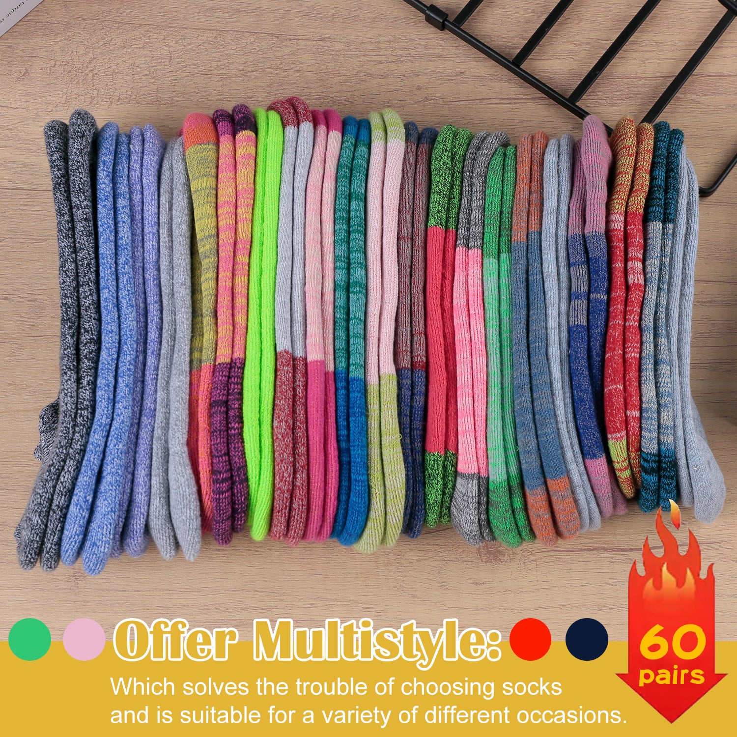Assorted Colorful Ankle Socks Bulk Pack – 25 or 60 Pairs Unisex Fun Socks for Men & Women, Moisture-Wicking Daily Wear, Gift Idea for Birthdays & Holidays
