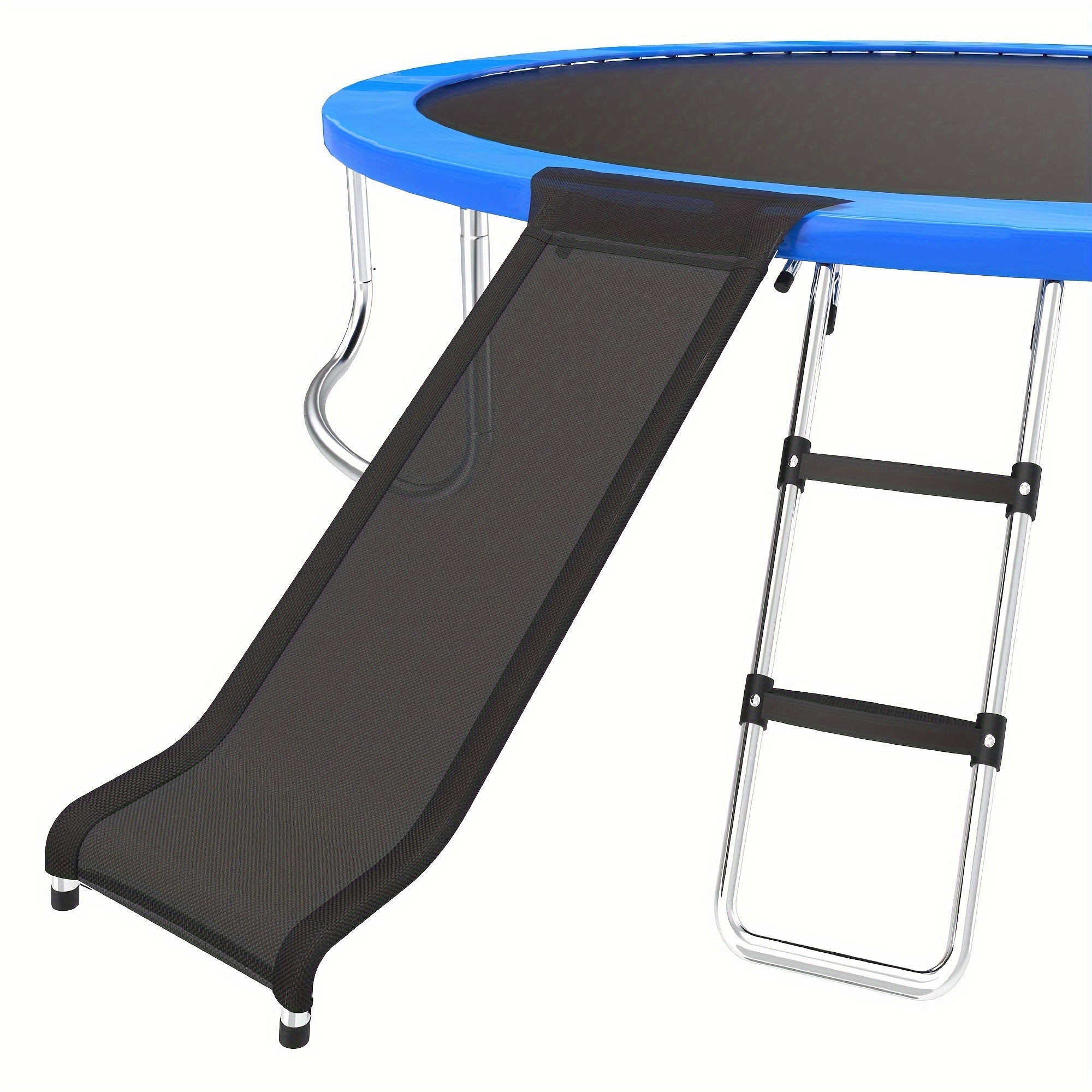 Trampoline Ladder & Slide Kit – 2-Step Wide Safety Ladder with Tear-Resistant Slide, PE & Galvanized Steel, Universal Fit for Trampolines, Ages 14+
