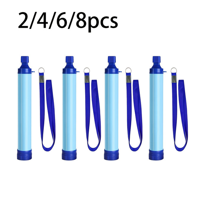 Portable Water Filter Straw for Hiking Camping Survival Emergency Filtration Drink from Stream Lake River Spring Tap Rainwater Outdoor Backpacking Gear 2 or 4 Pack
