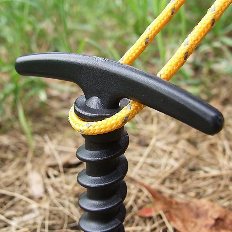 Camping Tent Stakes 12-Pack High Strength Lightweight Wind-Proof Rotating Ground Nails for Tent Tarp Camping Hiking Mountaineering Fishing Outdoor Activities