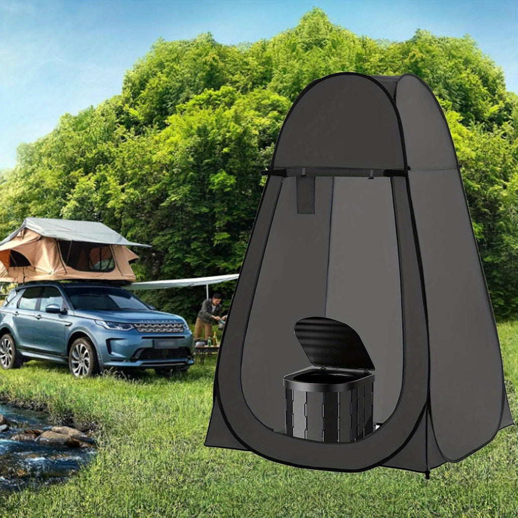 Portable Camping Toilet with Privacy Tent Pop Up Potty Shelter 12 Toilet Bags for Adults Outdoor Camping Travel Changing Shower