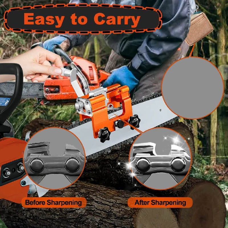 Chainsaw Sharpener Jig Portable Hand-Cranked – Chain Saw Sharpening Kit 1/3/5/10pcs Burrs Blue Yellow Outdoor Logging