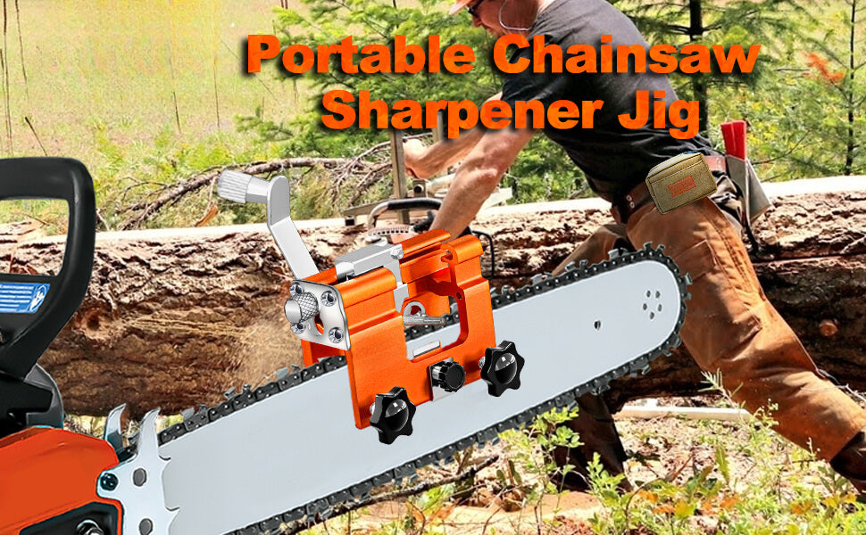 Chainsaw Sharpener Jig Portable Hand-Cranked – Chain Saw Sharpening Kit 1/3/5/10pcs Burrs Blue Yellow Outdoor Logging